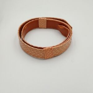 Vintage Alexis Kirk Pale Pink Eel Skin Belt